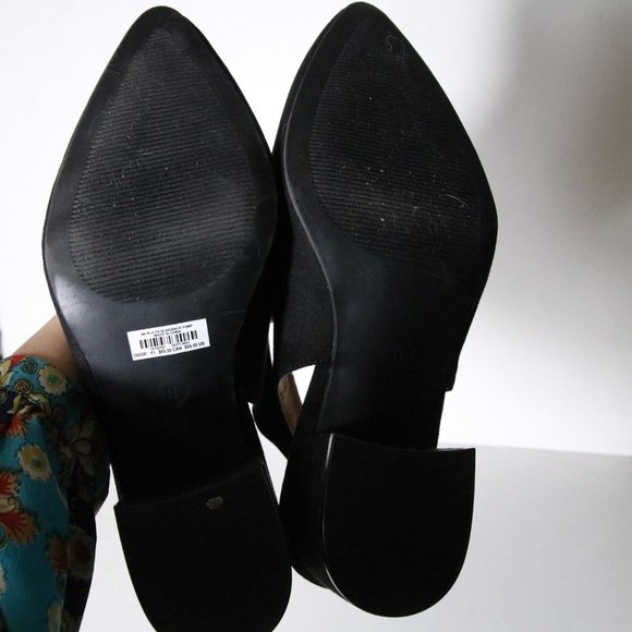 Torrid Womens Pointe Toe Slingback Pump Size 11 W Wide Black Block Heel Shoes - Picture 6 of 7